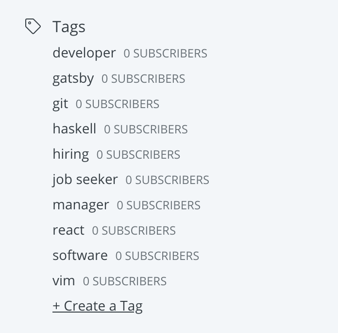 All tags have been created
